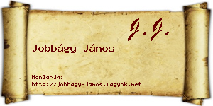 Jobbágy János névjegykártya