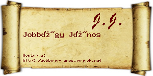 Jobbágy János névjegykártya